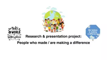 Vorschau - Stationenlernen - Research & presentation project: People who made / are making a difference - Seite 1