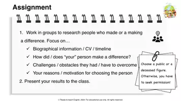 Vorschau - Stationenlernen - Research & presentation project: People who made / are making a difference - Seite 2