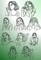 Vorschau - selbst erstellte Cliparts/Grafiken - Mädchen (verschiedene Mimiken & Gesten) - Deckblatt