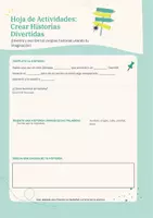 Vista previa - Hojas de trabajo - Actividades de Escritura Creativa: Crea Historias - página 1