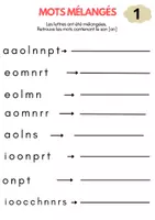 Aperçu - Apprentissages en autonomie - Les mots mêlés mélangés PERIODE 3 - Page 2
