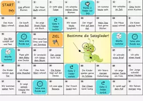 Vorschau - Arbeitsblätter - Satzglieder bestimmen - Brettspiel für Grundschule - Seite 1