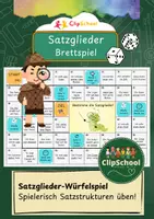 Vorschau - Arbeitsblätter - Satzglieder bestimmen - Brettspiel für Grundschule - Deckblatt