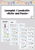 Vorschau - Spiele - Lesespiel / Lesekette "Aktiv und Passiv" - Deckblatt