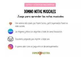 Vista previa - Juegos / Gamificación - DOMINÓ de notas musicales nivel difícil - página 2