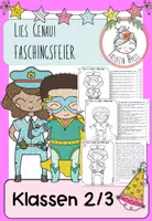 Vorschau - Arbeitsblätter - Lies genau! Faschingsfeier/Karnevalsfeier - Deckblatt