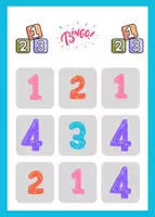 Vista previa - Juegos / Gamificación - BINGO DELS NOMBRES DE L'1 AL 4! - Portada