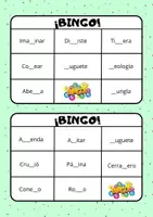 Vista previa - Juegos / Gamificación - BINGO -Palabras con G/J - página 2