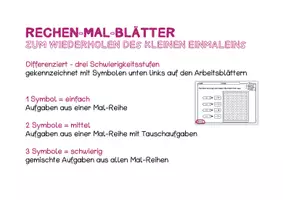 Vorschau - Arbeitsblätter - Kostenlos Rechenmalblätter Ostern Pixelbilder Einmaleins Multiplikation Rechnen und Malen - Seite 2