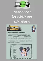 Vorschau - Unterrichtsreihen - Spannendes erzählen/Spannende Geschichten verfassen - Deckblatt