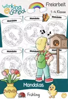Vorschau - Arbeitsblätter - Frühling | Mandalas | Ausmalbilder | Kunst - Deckblatt