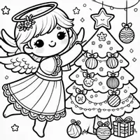 Aperçu - Matériel pour travaux manuels / dessin - Anges coloriages (50 modèles à colorier) - Page 3