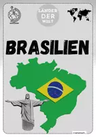 Vorschau - Arbeitsblätter - Entdecke Brasilien - Spannende Aufgaben rund um Brasilien - Geographie/Erdkunde - Deckblatt