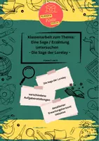 Vorschau - Test - 📜 Klassenarbeit „Die Sage der Loreley“ – Sagen / Erzählungen untersuchen & reflektieren 🌊✨ (inkl. Erwartungshorizont) - Deckblatt