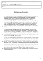 Vorschau - Test - 📜 Klassenarbeit „Die Sage der Loreley“ – Sagen / Erzählungen untersuchen & reflektieren 🌊✨ (inkl. Erwartungshorizont) - Seite 1