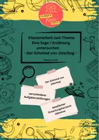 Vorschau - Test - 📜 Klassenarbeit „Der Schmied von Jüterbog“ – Sagen / Erzählungen untersuchen & reflektieren 🌊✨ (inkl. Erwartungshorizont) - Deckblatt
