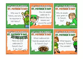 Vorschau - Spiele - St. Patrick´s Day | Conversation Cards | Ireland | Speaking Prompts - Seite 1