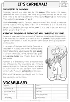 Vorschau - Arbeitsblätter - IT'S CARNIVAL - Reading Comprehension (2-fach differenziert + Conversation Strips) - Seite 2