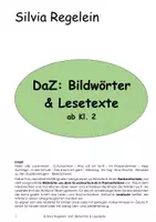 Vorschau - Arbeitsblätter - DaZ Bildwörter und Lesetexte - Deckblatt