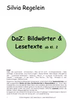 Vorschau - Arbeitsblätter - DaZ Im Klassenzimmer, aus: Bildwörter & Lesetexte - Deckblatt
