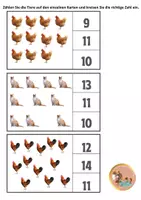 Vorschau - Arbeitsblätter - Mathe-Fähigkeiten im Vorschulalter Zahlen, Zählmengen 10–20 (Haustiere – realistische Bilder) - Seite 2