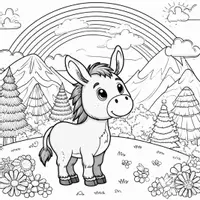 Aperçu - Matériel pour travaux manuels / dessin - Ânes coloriages (50 modèles à colorier) - Page de couverture