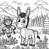 Aperçu - Matériel pour travaux manuels / dessin - Ânes coloriages (50 modèles à colorier) - Page 3