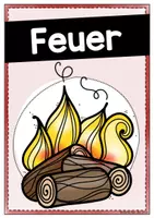 Vorschau - Bildkarten - Feuer Wasser Blitz – Bildkarten für den Sportunterricht (Grundschule, Bewegungsspiel, Aufwärmspiel) - Seite 1