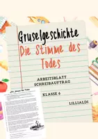 Vorschau - Arbeitsblätter - Gruselgeschichte: Rechtschreibung, Aufbau, Schreibauftrag - Deckblatt