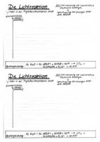 Vorschau - Arbeitsblätter - Die Lichtreaktion der Fotosynthese, Schema u. Übung (Kl. 11) - Seite 1