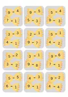 Vorschau - Fördermaterial/Inklusion - Minus Rechnen (Subtraktion) - 3 Niveaus - (von 0 bis 20) - Deckblatt