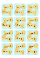 Vorschau - Fördermaterial/Inklusion - Minus Rechnen (Subtraktion) - 3 Niveaus - (von 0 bis 20) - Seite 2