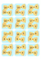 Vorschau - Fördermaterial/Inklusion - Minus Rechnen (Subtraktion) - 3 Niveaus - (von 0 bis 20) - Seite 3