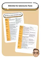 Vorschau - Arbeitsblätter - Stilmittel für Latein (lateinische Texte) - Deckblatt