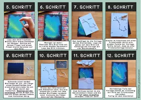 Vorschau - Mal- und Bastelvorlagen - Kunstprojekt - Sternbilder am Nachthimmel / Polarlichter - Seite 3