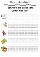 Vorschau - Arbeitsblätter - GRATIS - Diktat Thema im Supermarkt - DaZ/DaF, Deutsch (Klasse 1 bis 4) - Seite 2