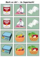 Vorschau - Mal- und Bastelvorlagen - Merk es dir im Supermarkt (Bild-Bild) - DaZ/DaF, Deutsch (Klasse 1 bis 4) - Seite 2