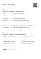 Vorschau - Arbeitsblätter - Der Sinn des Lebens (Infotext und Übungen) - Seite 1