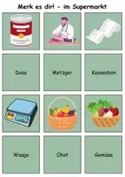 Vorschau - Mal- und Bastelvorlagen - Merk es dir im Supermarkt (Bild-Wort) - DaZ/DaF, Deutsch (Klasse 1 bis 4) - Seite 2