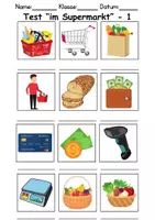 Vorschau - Test - Test im Supermarkt - DaZ/DaF, Deutsch, Sachunterricht (Klasse 1 und 2) - Seite 1