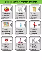 Vorschau - Mal- und Bastelvorlagen - Sag es nicht im Supermarkt - DaZ/DaF, Deutsch (Spiel) - Seite 1