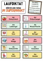 Vorschau - Unterrichtsreihen - Laufdiktat / Schleichdiktat im Supermarkt - DaZ/DaF, Deutsch (Diktat) - Seite 1