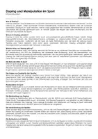 Vorschau - Arbeitsblätter - Doping und Manipulation im Sport (Infotext und Übungen) - Deckblatt