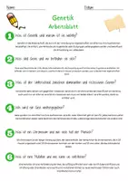 Vorschau - Arbeitsblätter - Genetik Arbeitsblatt (2) 7. & 8. Klasse DNA AB mit Lösungen - Seite 2