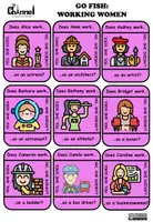 Aperçu - Jeux - WORKING WOMEN (50 Jobs) – Go Fish (Colour & B&W) - Page 1