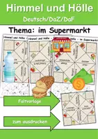 Vorschau - Spiele - Himmel und Hölle im Supermarkt - DaZ/DaF, Deutsch (flaten/basteln) - Deckblatt