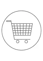 Vorschau - Mal- und Bastelvorlagen - runde Prickelbilder / Fensterbilder Thema im Supermarkt - Grundschule - Bastelvorlagen - Seite 1
