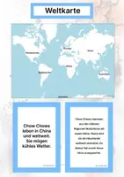 Vorschau - Arbeitsblätter - Der Chow Chow – Steckbrief inklusive – Hunderassen Asiens – Montessori Lernkarten (Kontinente entdecken) - Seite 2