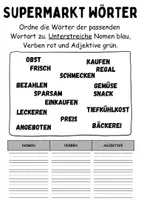 Vorschau - Lehrpläne/Lehrermaterial - Wortarten im Supermarkt - DaZ/DaF, Deutsch (Nomen, Verben, Adjektive) - Seite 2
