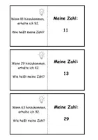 Vorschau - Aufgabenkarten - Zahlenrätsel Teil 2, für Mathematik Klasse 2 - Seite 2